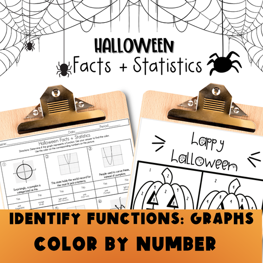 Halloween 8rd Grade Facts and Statistics Color by Number Worksheet
