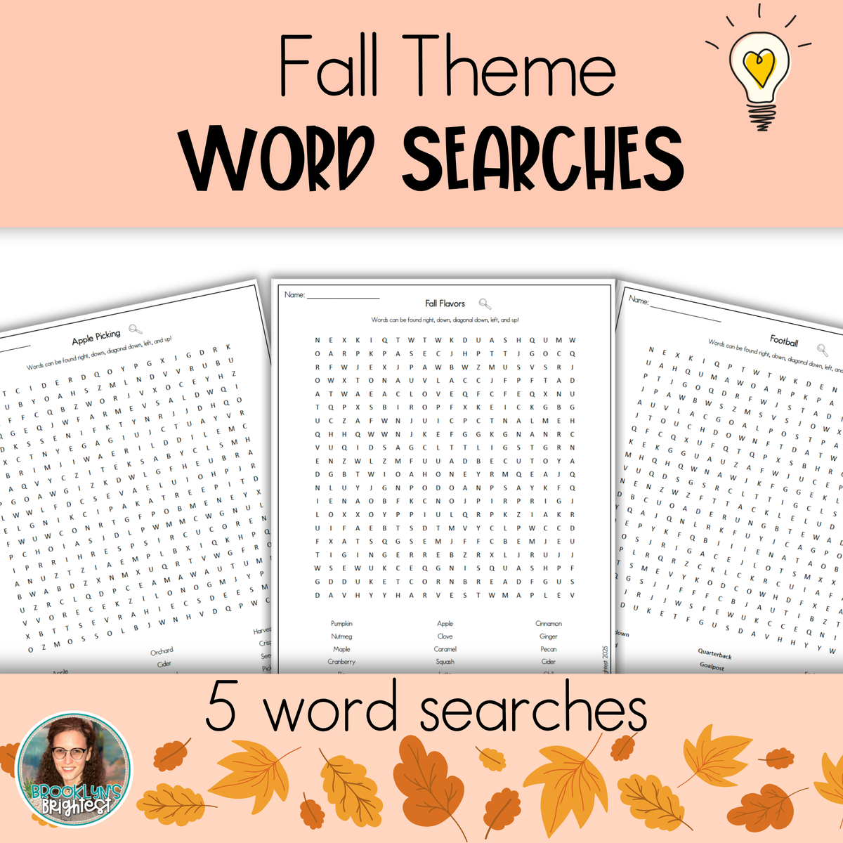 Fall Word Search Bundle