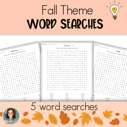 Fall Word Search Bundle