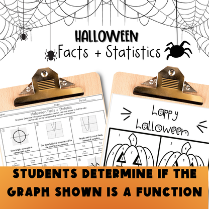 Halloween 8rd Grade Facts and Statistics Color by Number Worksheet