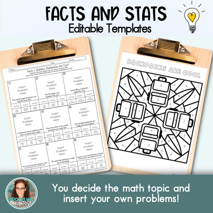 Editable Facts and Stats Bundle BRING YOUR OWN PROBLEMS