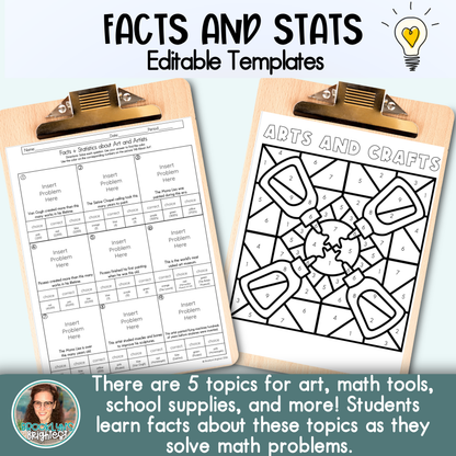Editable Facts and Stats Bundle BRING YOUR OWN PROBLEMS