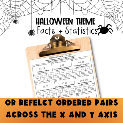 Halloween Middle School Facts and Statistics Color by Number Worksheet