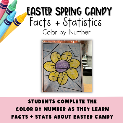 Easter / Spring Facts and Statistics Color by Number Worksheet