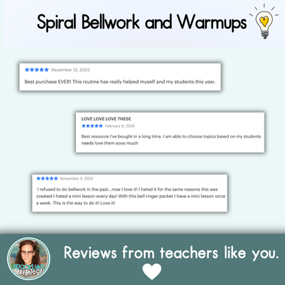 Geometry Spiral Bellringers, Warmups, and Bellwork