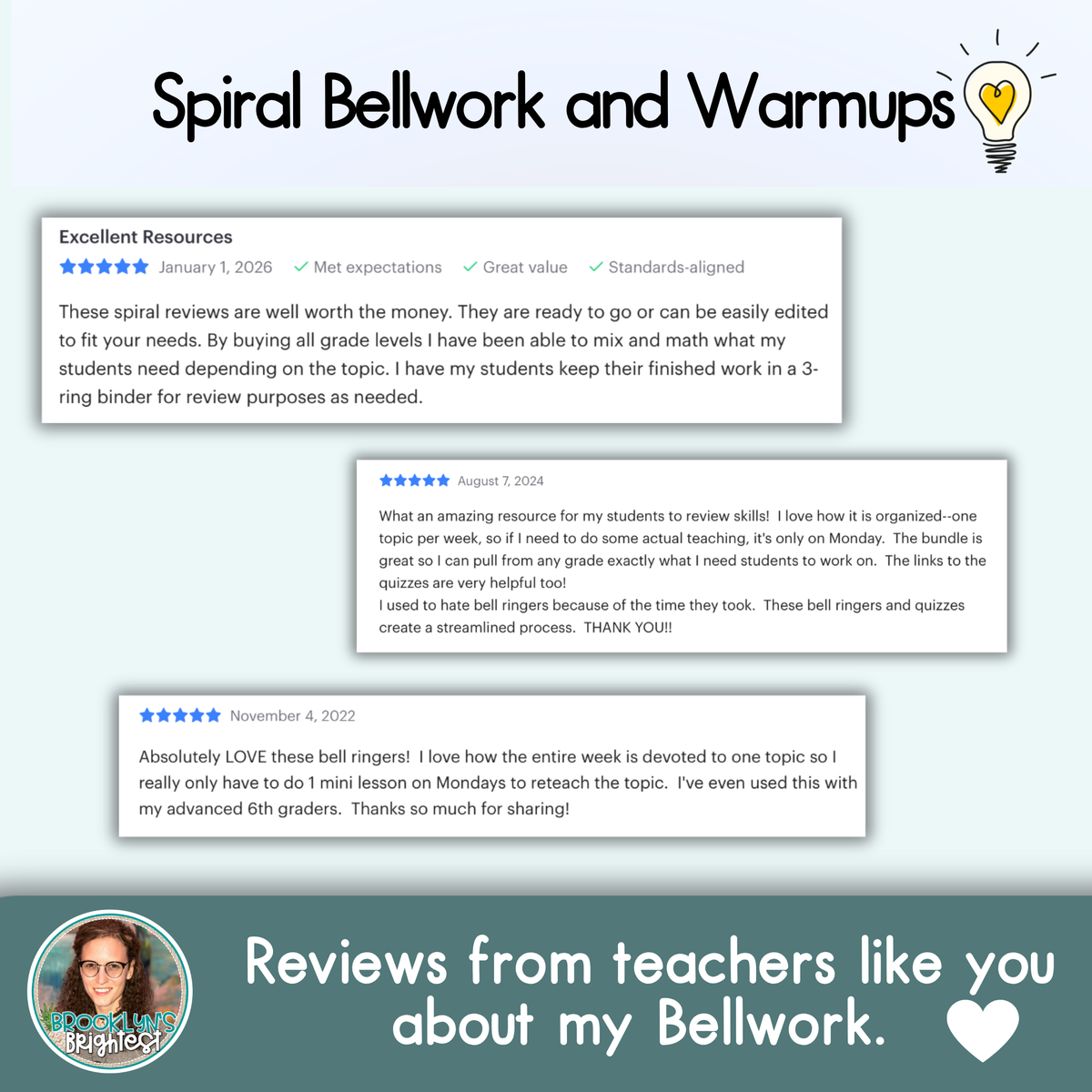 7th Grade Math Spiral Bellringers, Warmups, Bellwork Middle School Math